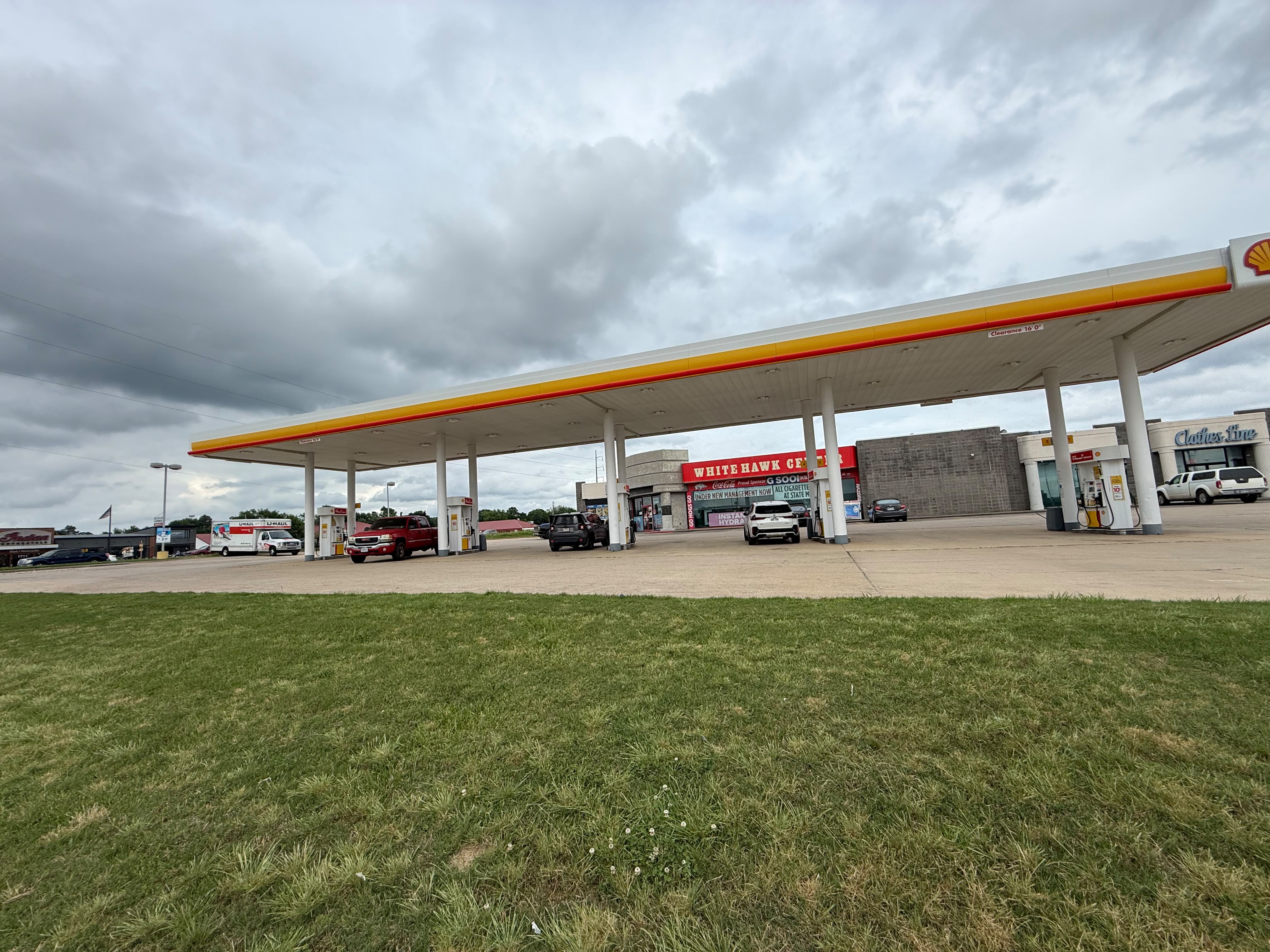 Shell station view